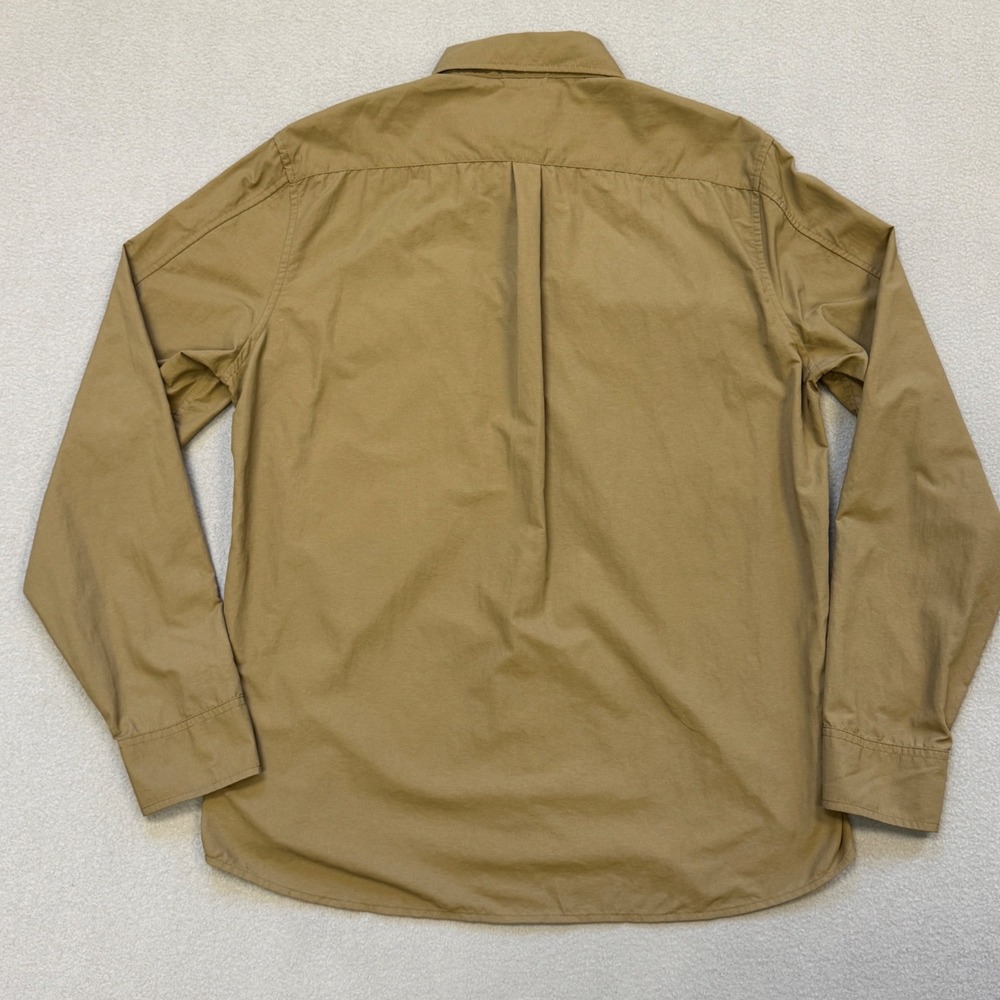 Proof Huckberry Field‎ Shirt Mens M Tan Nylon Snap Buttons Front Utility Hiking - Picture 7 of 10